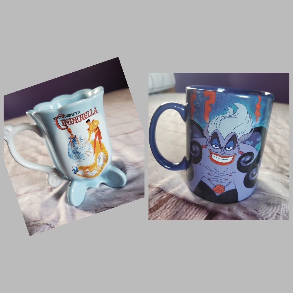 Disney Villain Ursula and Cinderella Mugs